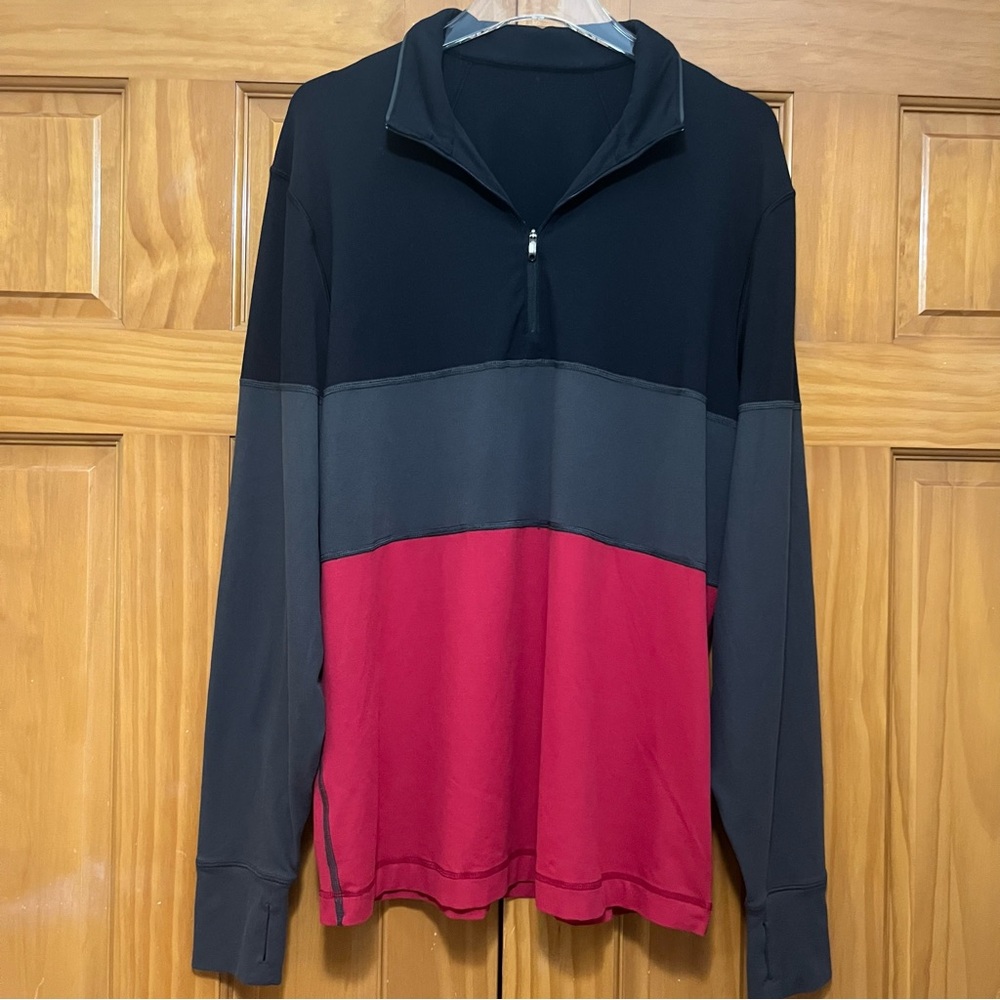Lululemon Athletica Black, Red and Gray Performance Jacket